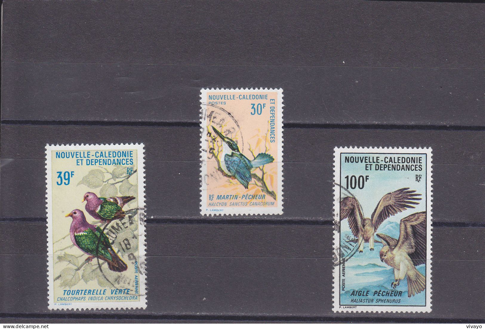NOUVELLE CALEDONIE - O / FINE CANCELLED - 1970 - BIRDS - Yv. 365, PA 110/1  -  Mi. 481/83 - Used Stamps