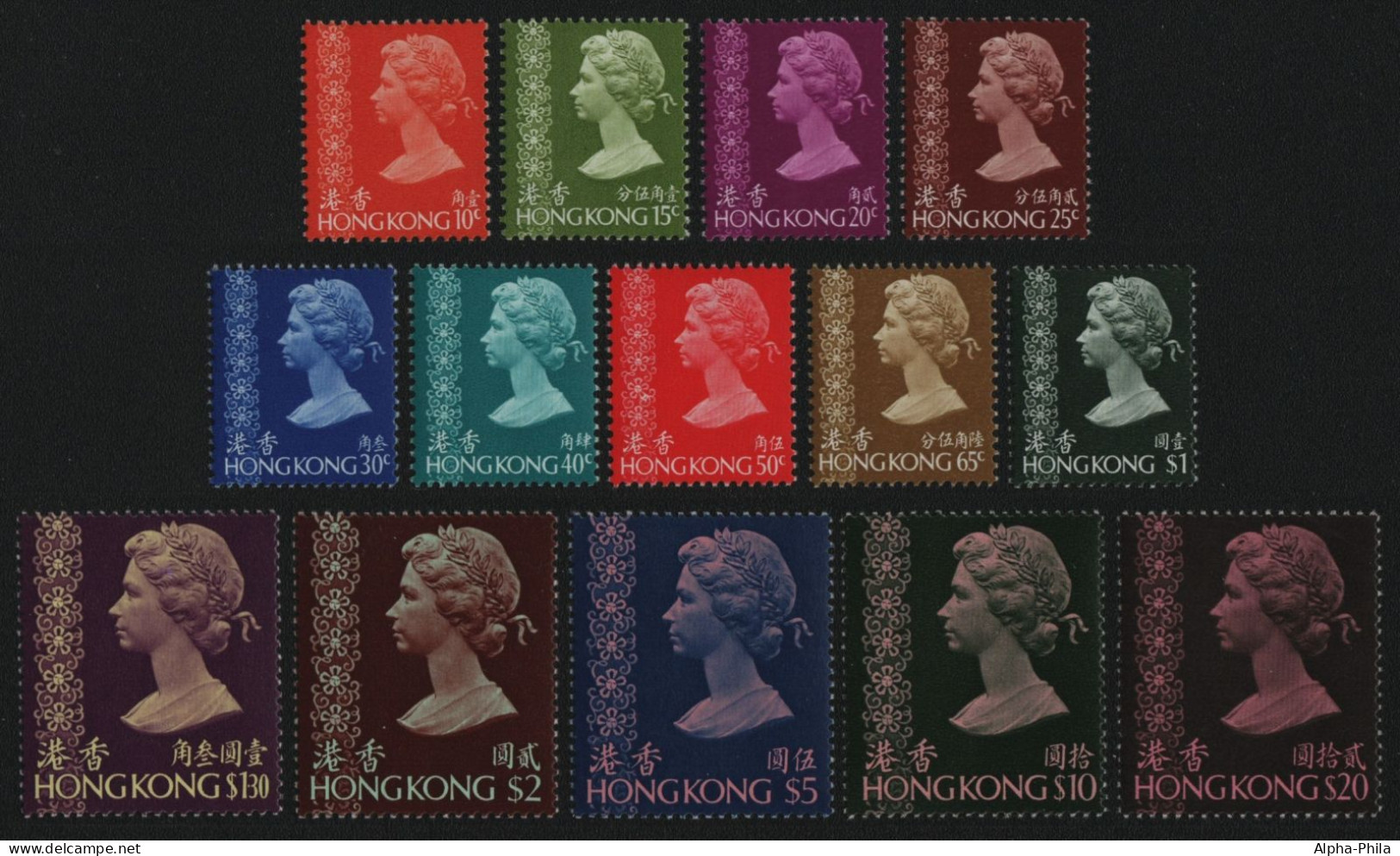 Hongkong 1973 - Mi-Nr. 268-281 ** - MNH - Freimarken - WZ 5 (I) - Neufs