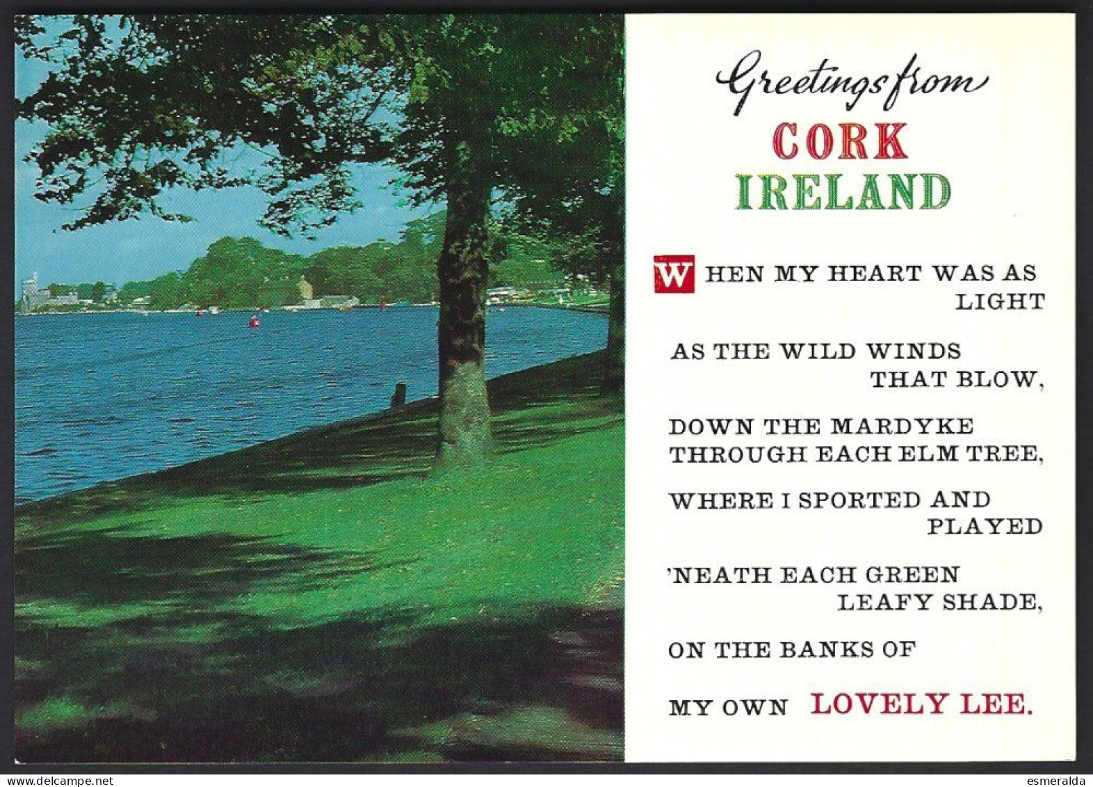 (EU)  PC 194 Cardall - Greetings From Cork ,Ireland.unused - Cork