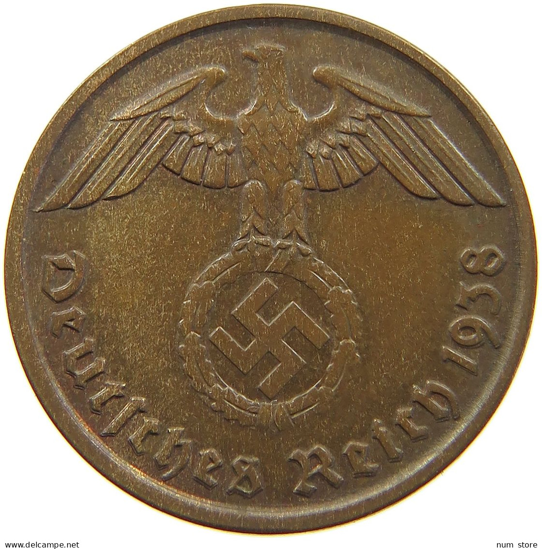 GERMANY 2 PFENNIG 1938 A TOP #c083 0139 - 2 Reichspfennig