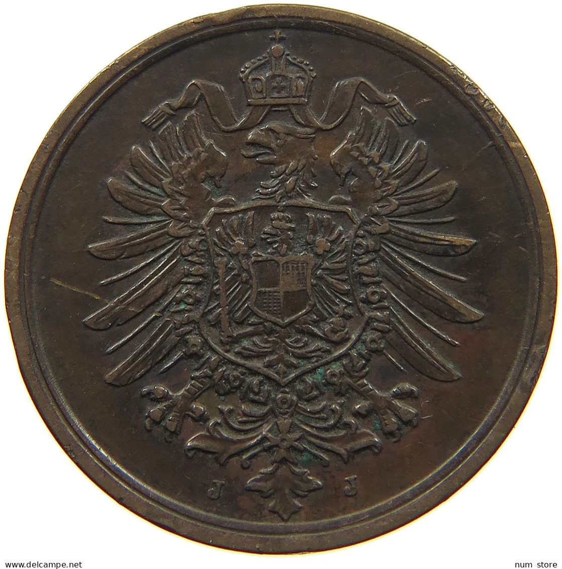GERMANY 2 PFENNIG 1875 J #c022 0319 - 2 Pfennig