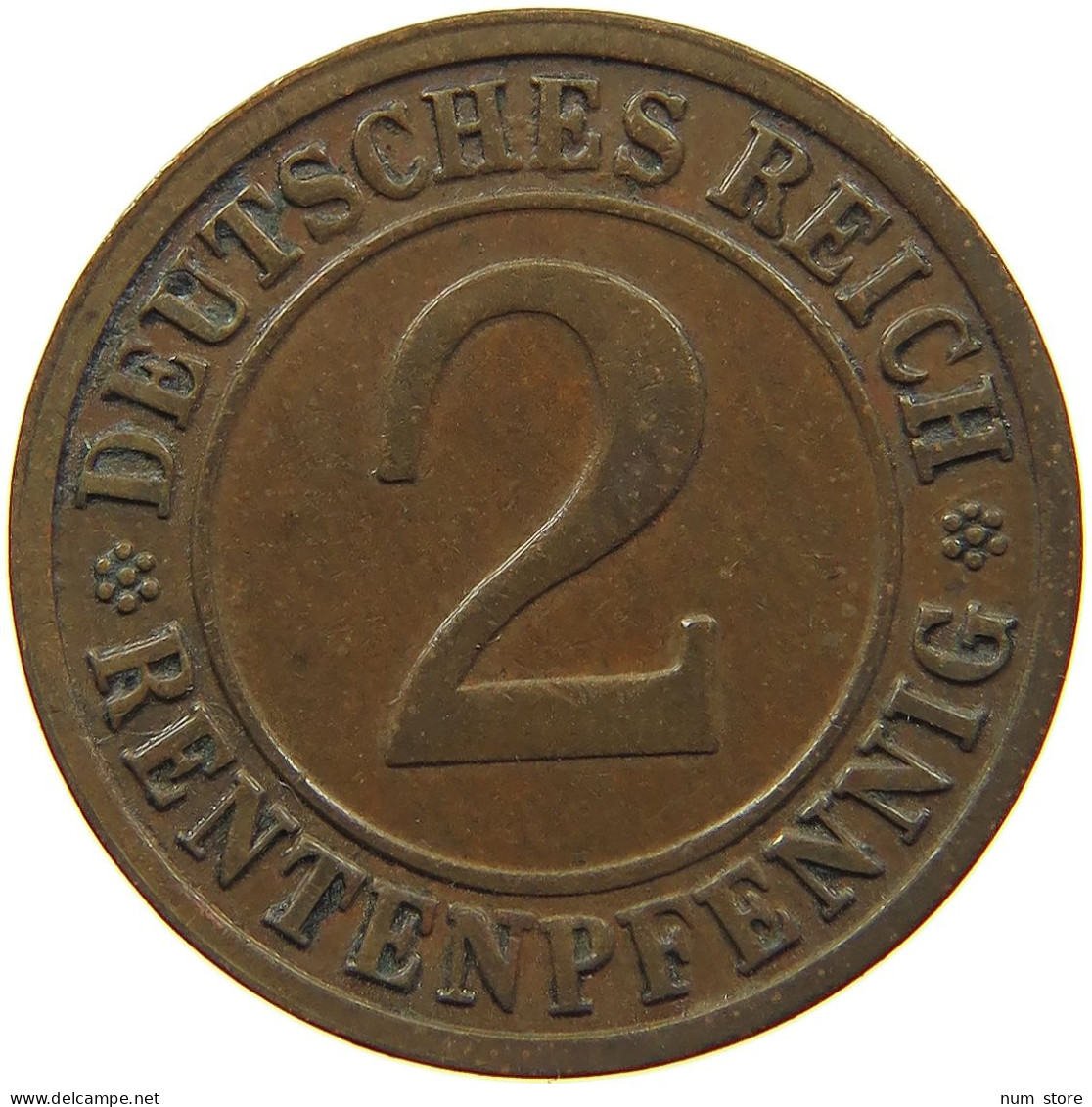 GERMANY 2 PFENNIG 1923 D #c013 0097 - 2 Renten- & 2 Reichspfennig