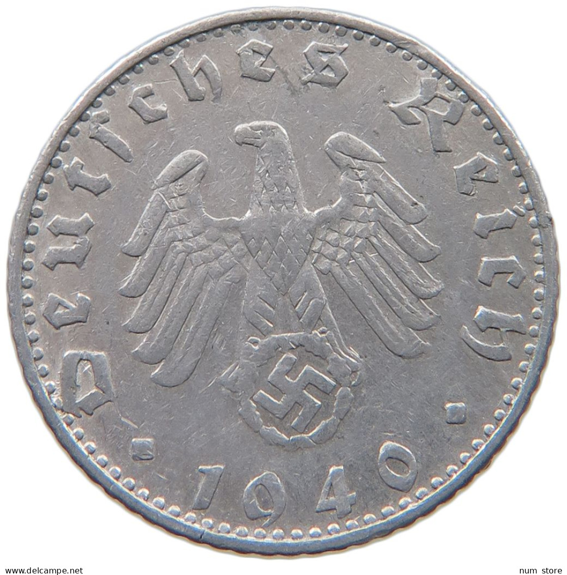 GERMANY 50 PFENNIG 1940 B #a051 0311 - 50 Reichspfennig
