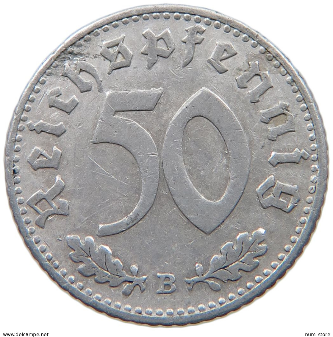 GERMANY 50 PFENNIG 1940 B #a051 0309 - 50 Reichspfennig