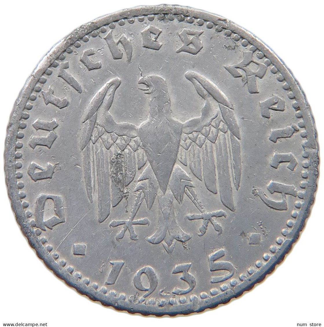 GERMANY 50 PFENNIG 1935 A #a051 0317 - 50 Reichspfennig