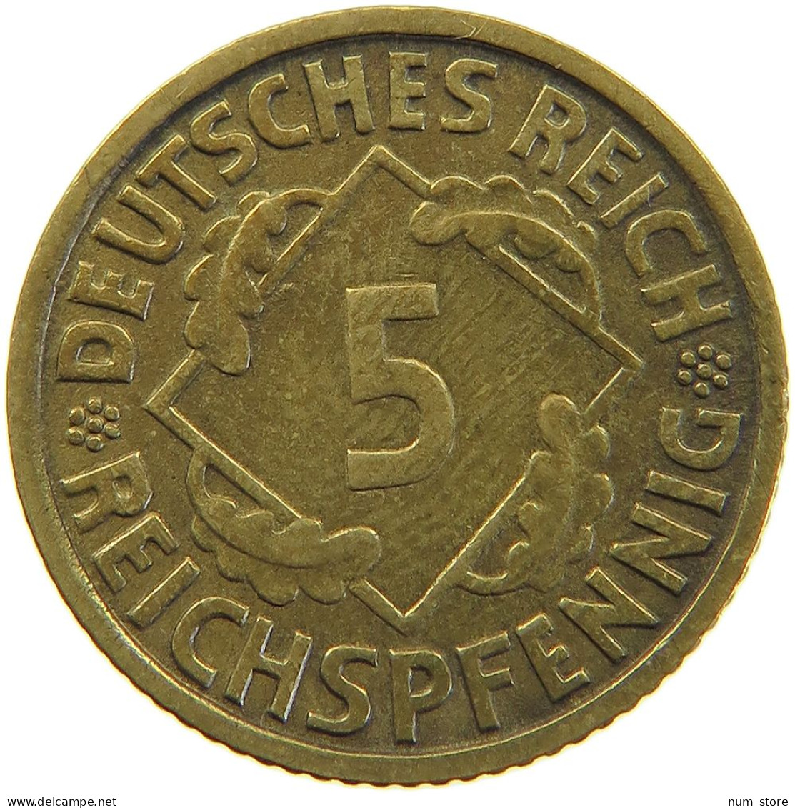 GERMANY 5 PFENNIG 1935 J #a055 0409 - 5 Reichspfennig