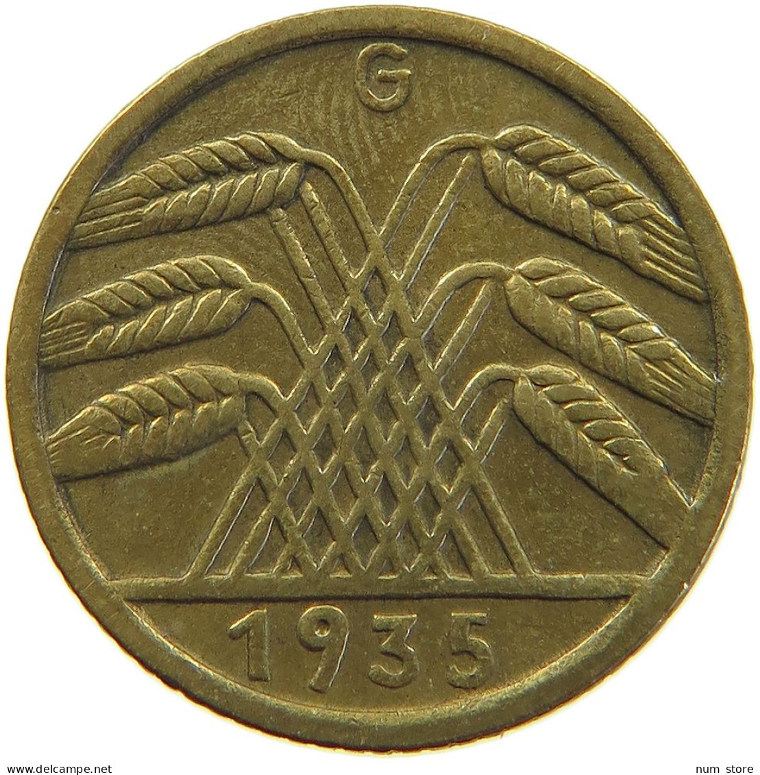 GERMANY 5 PFENNIG 1935 G #a055 0499 - 5 Reichspfennig