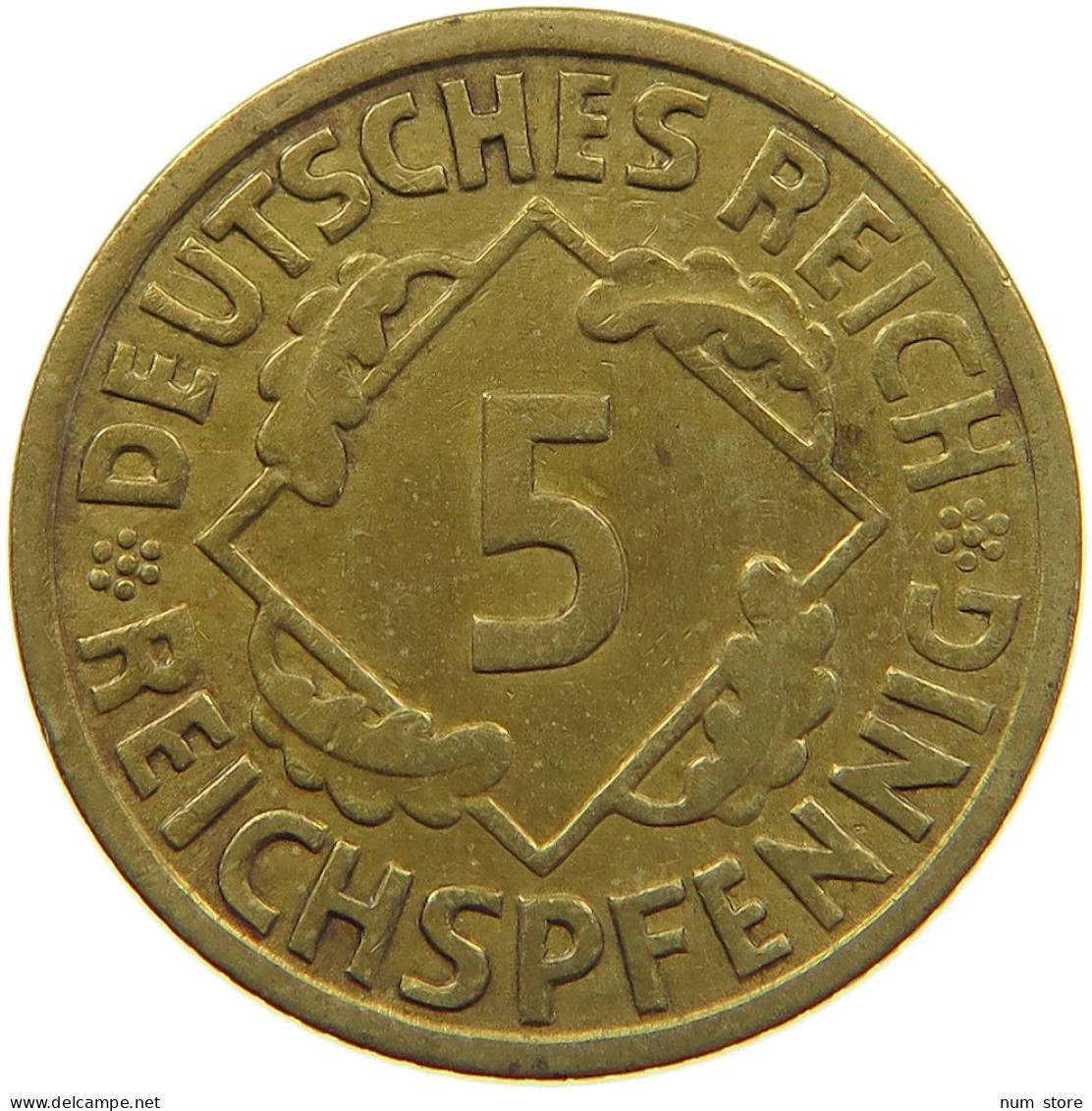 GERMANY 5 PFENNIG 1935 A #a055 0625 - 5 Reichspfennig