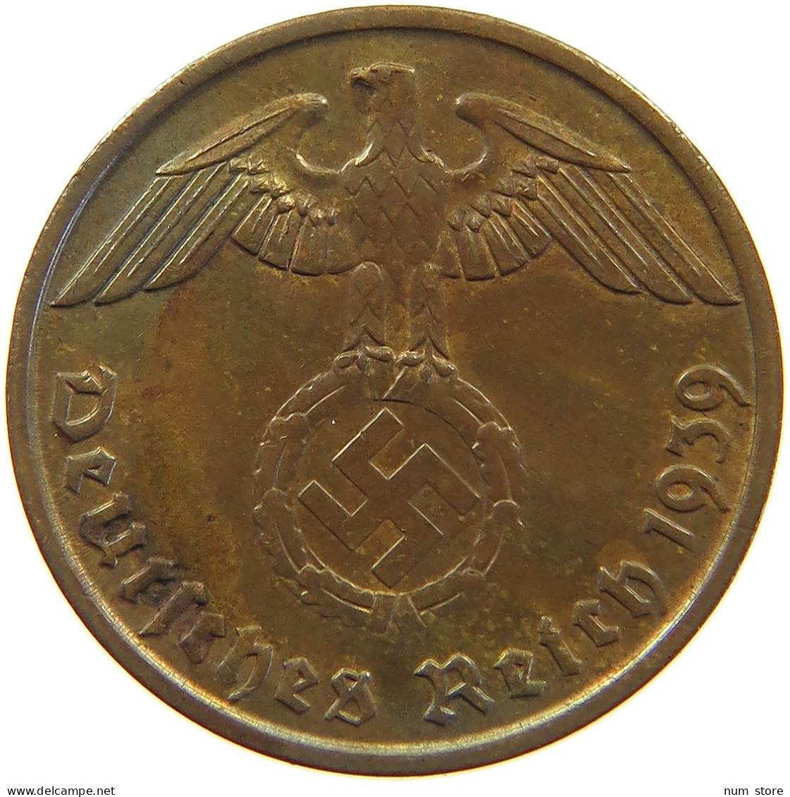 GERMANY 2 PFENNIG 1939 J #c082 0487 - 2 Reichspfennig