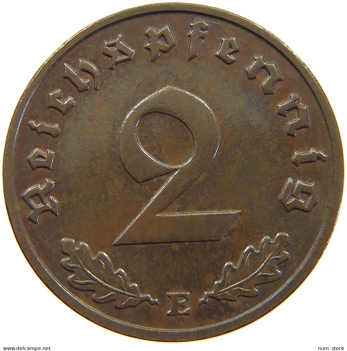 GERMANY 2 PFENNIG 1939 E TOP #c083 0043 - 2 Reichspfennig