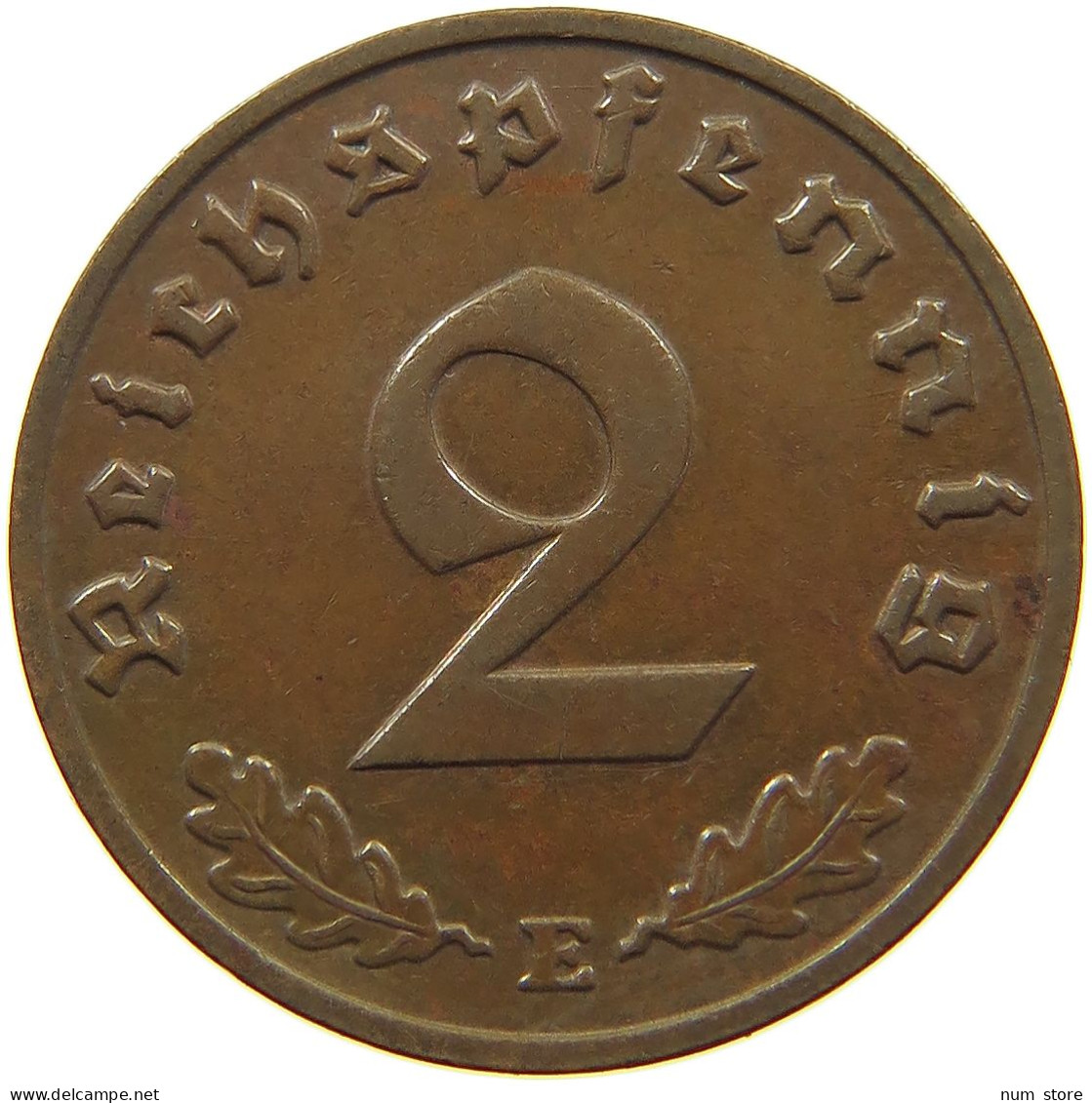 GERMANY 2 PFENNIG 1939 E TOP #c083 0007 - 2 Reichspfennig
