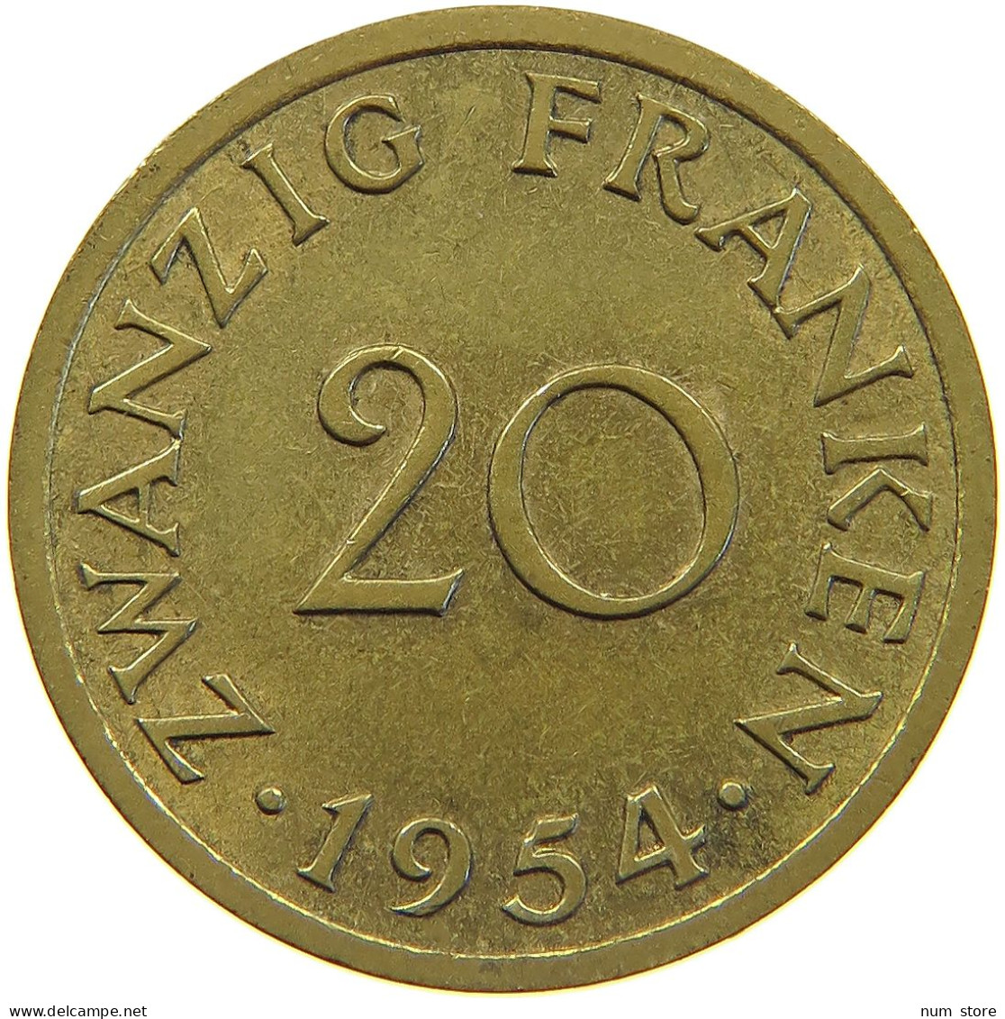 GERMANY 20 FRANKEN 1954 SAARLAND #c051 0217 - 20 Frank