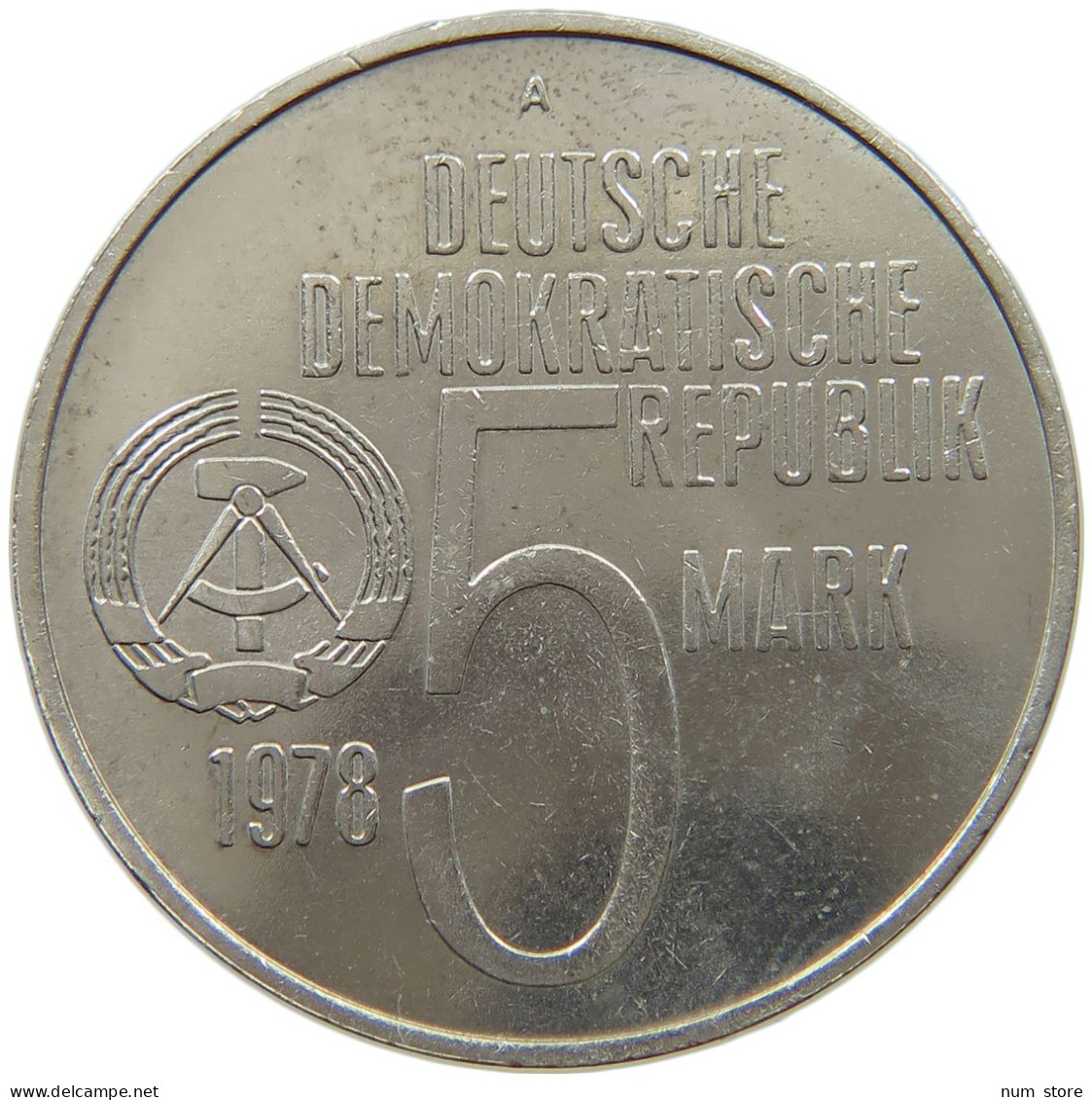 GERMANY DDR 5 MARK 1978 #a077 0553 - 5 Marcos