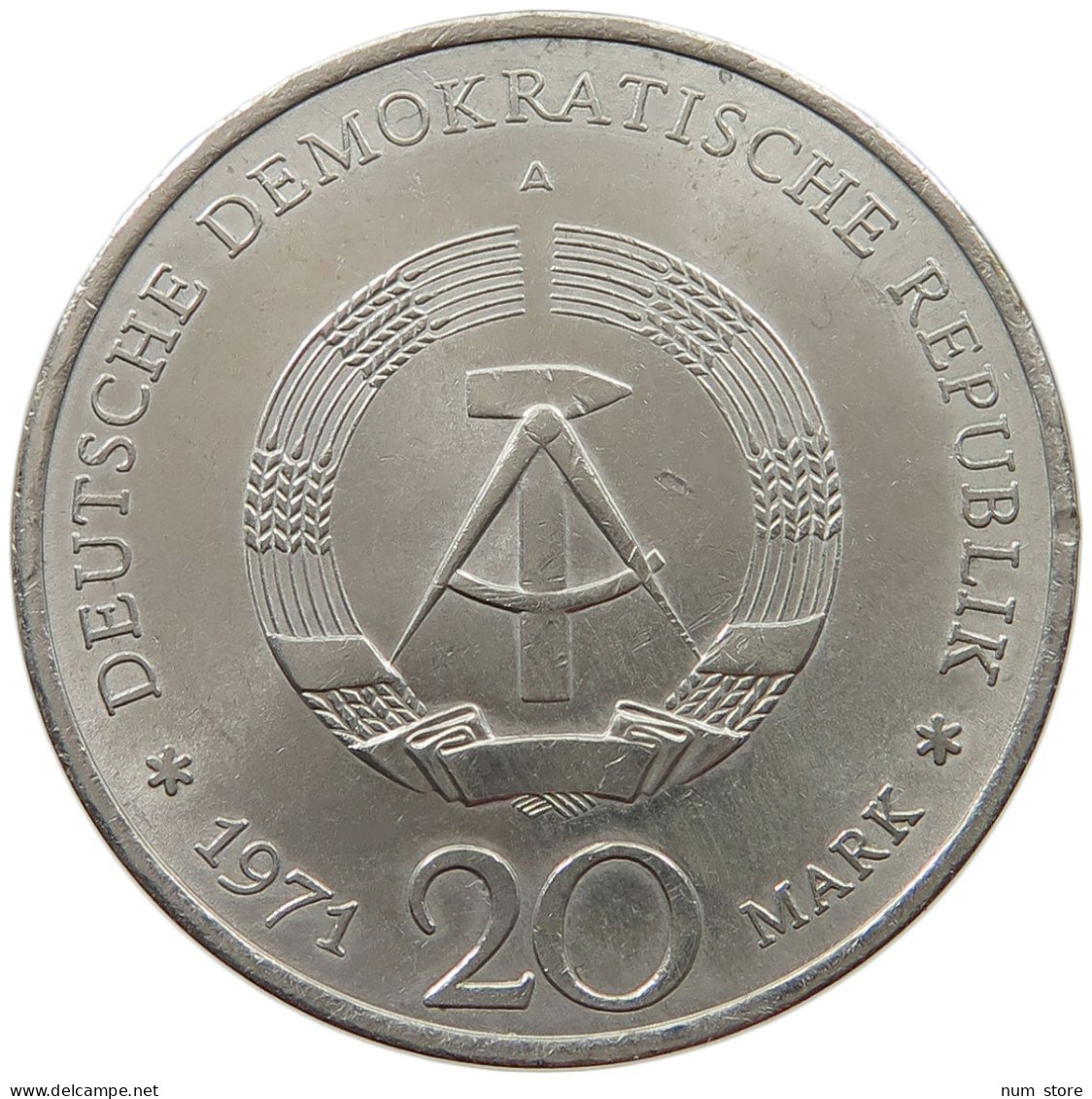 GERMANY DDR 20 MARK 1971 THALMANN #a012 0677 - 20 Mark