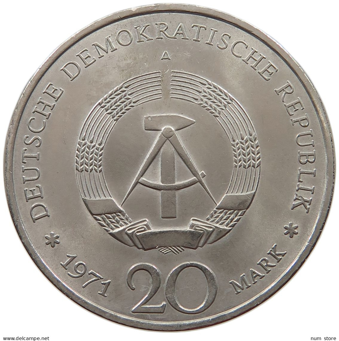 GERMANY DDR 20 MARK 1971 THALMANN #a012 0655 - 20 Mark