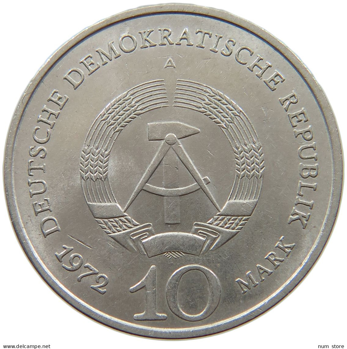 GERMANY DDR 10 MARK 1972 BUCHENWALD #a077 0483 - 10 Mark