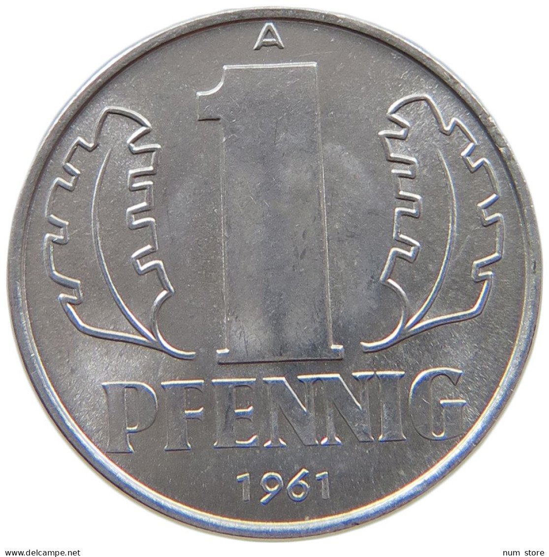 GERMANY DDR 1 PFENNIG 1961 TOP #a076 0401 - 1 Pfennig