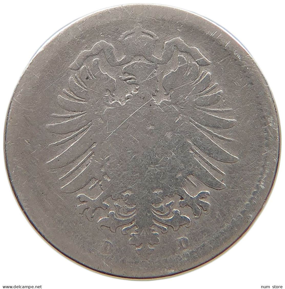 GERMANY EMPIRE 20 PFENNIG 1874 D #a064 0481 - 20 Pfennig