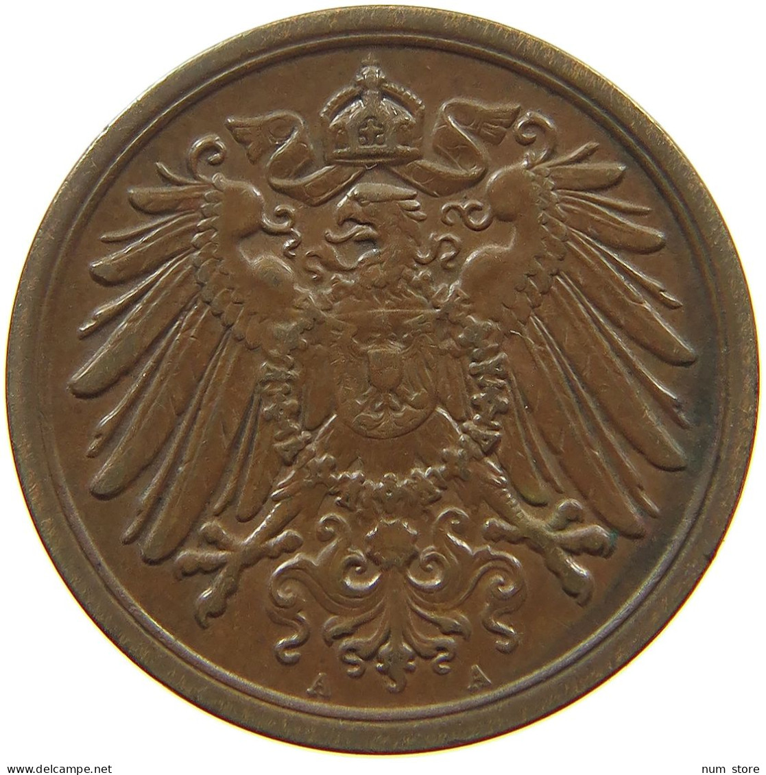 GERMANY EMPIRE 2 PFENNIG 1912 A #s068 0441 - 2 Pfennig