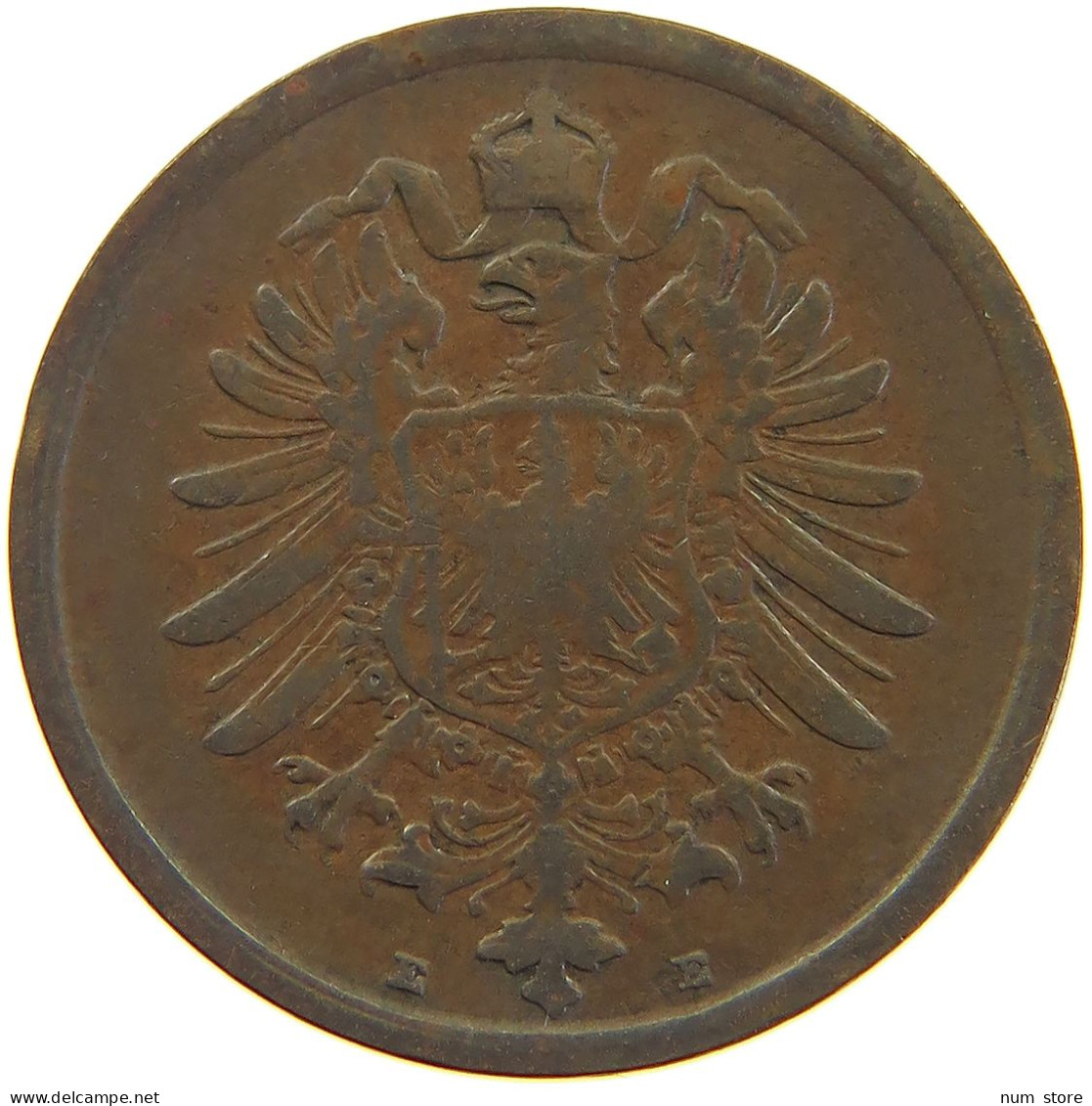 GERMANY EMPIRE 2 PFENNIG 1876 E #a066 0731 - 2 Pfennig