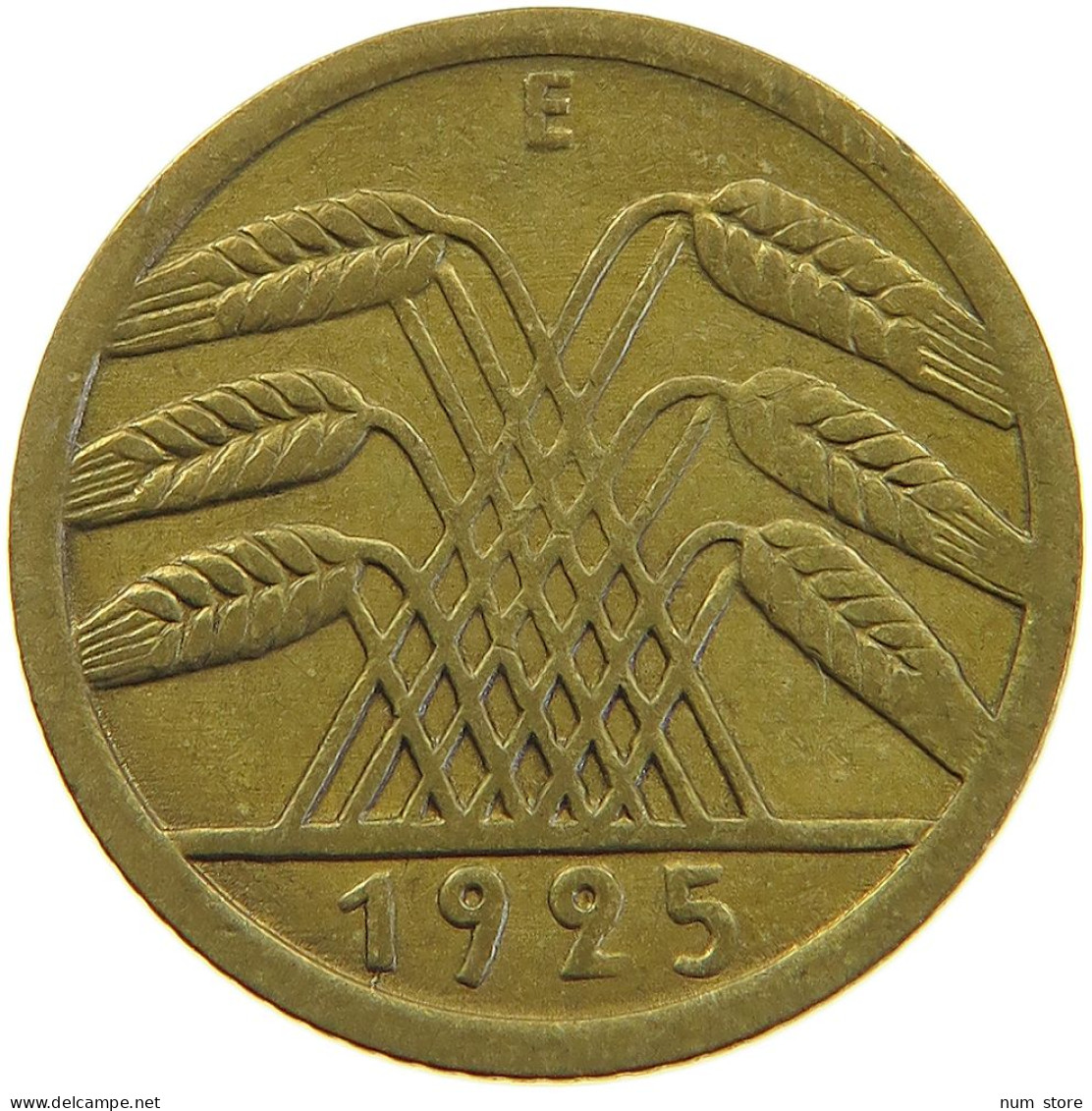 GERMANY WEIMAR 5 PFENNIG 1925 E #a055 0385 - 5 Rentenpfennig & 5 Reichspfennig