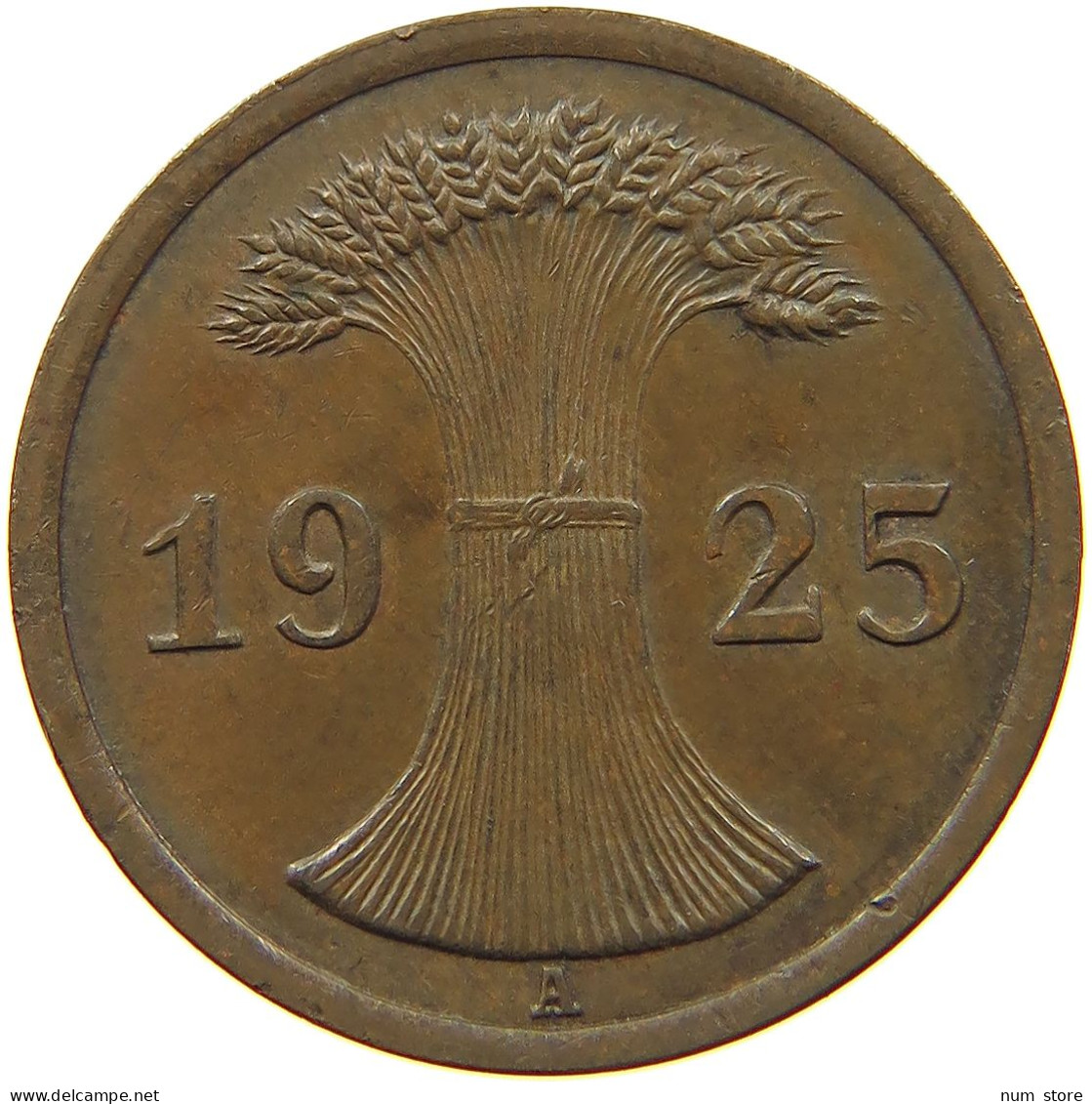 GERMANY WEIMAR 2 PFENNIG 1925 A TOP #c083 0439 - 2 Renten- & 2 Reichspfennig