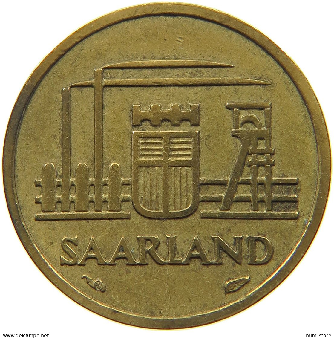 GERMANY WEST 10 FRANKEN 1954 SAARLAND #a047 0511 - 10 Franken
