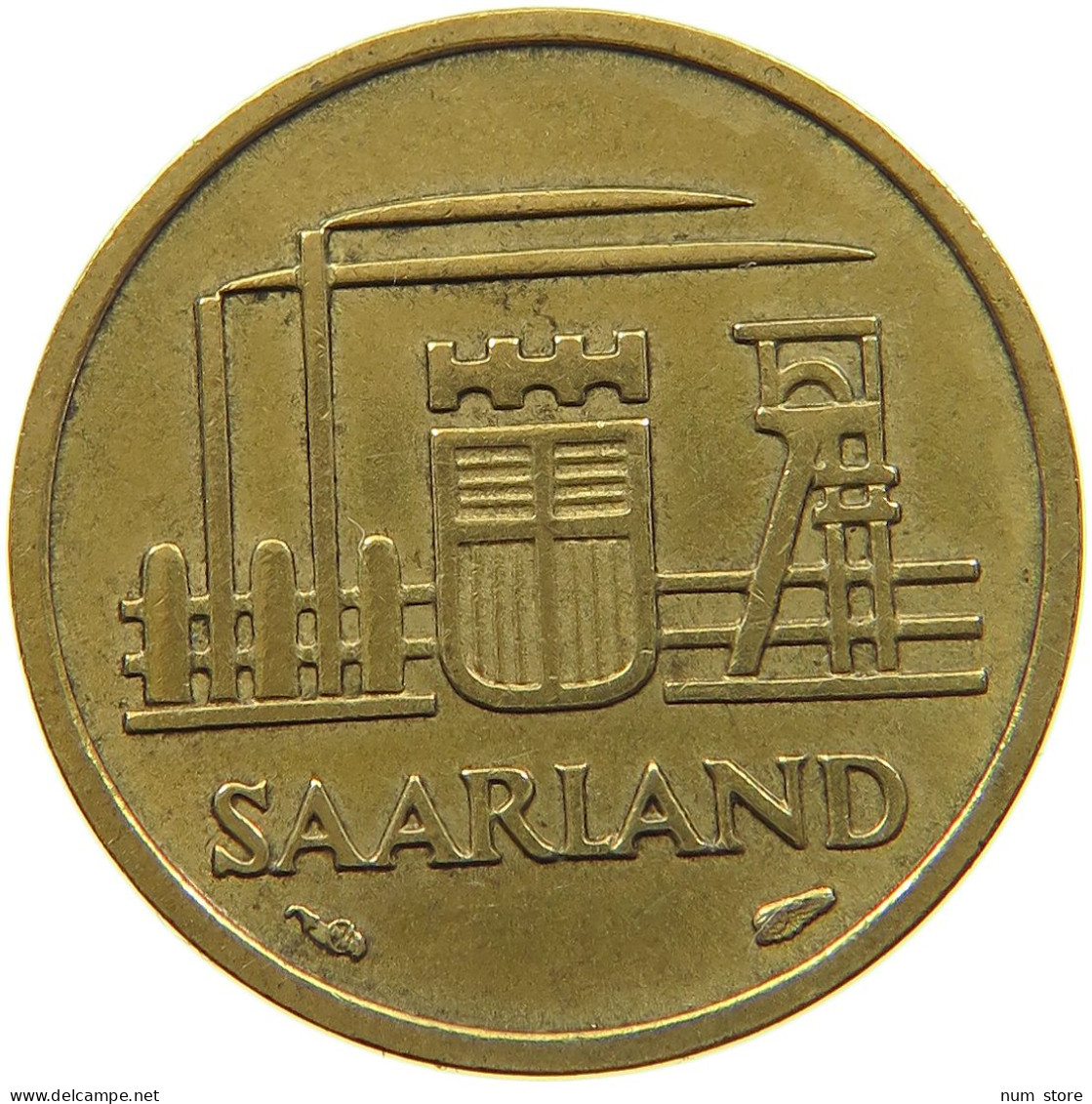GERMANY WEST 10 FRANKEN 1954 SAARLAND #a047 0489 - 10 Franchi