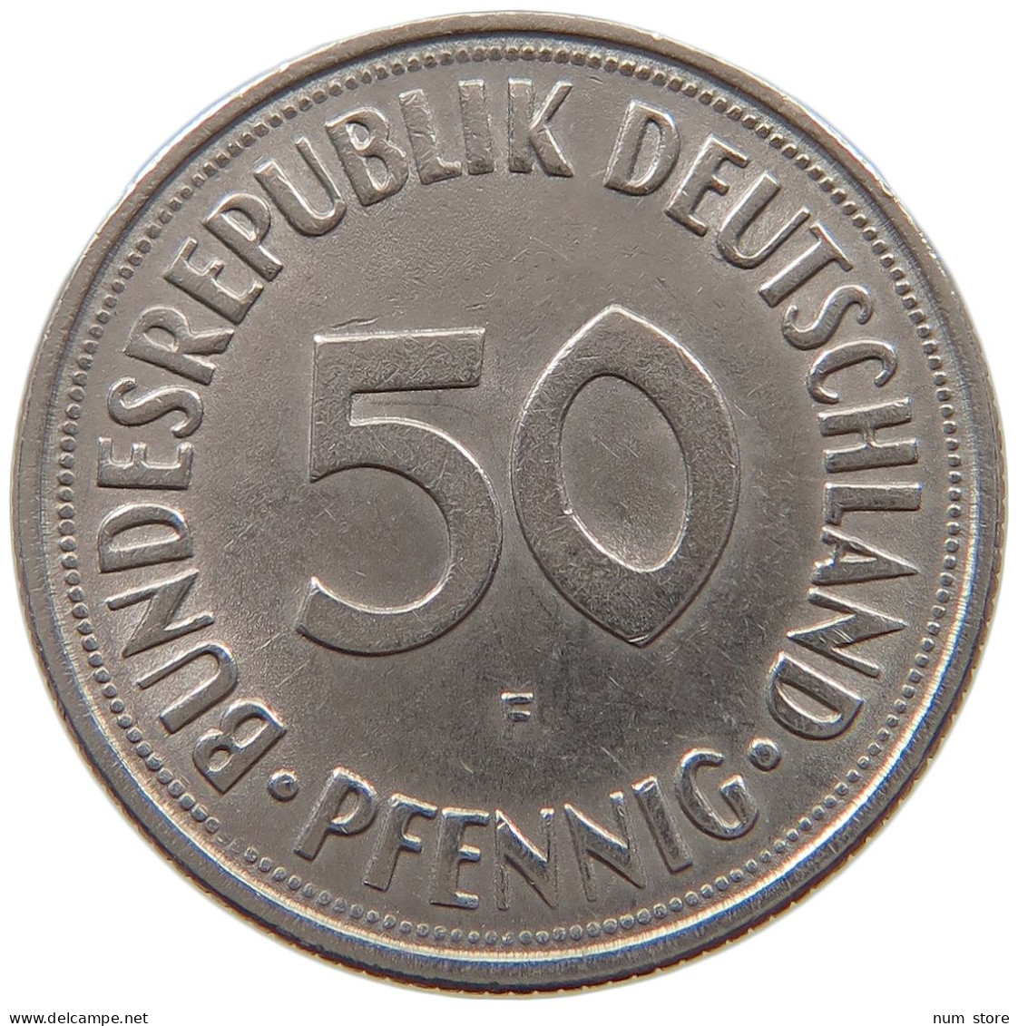 GERMANY WEST 50 PFENNIG 1968 F #a061 0633 - 50 Pfennig