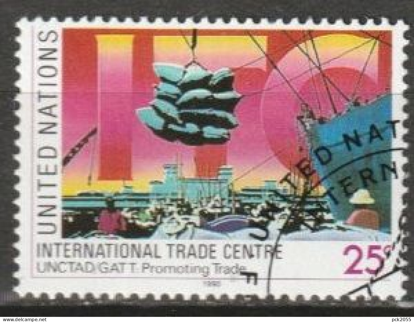 UNO New York 1990 MiNr.597 O Gestempelt Internationales Handelszentrum ITC ( 5824)Versand 1,00€-1,20€ - Usati