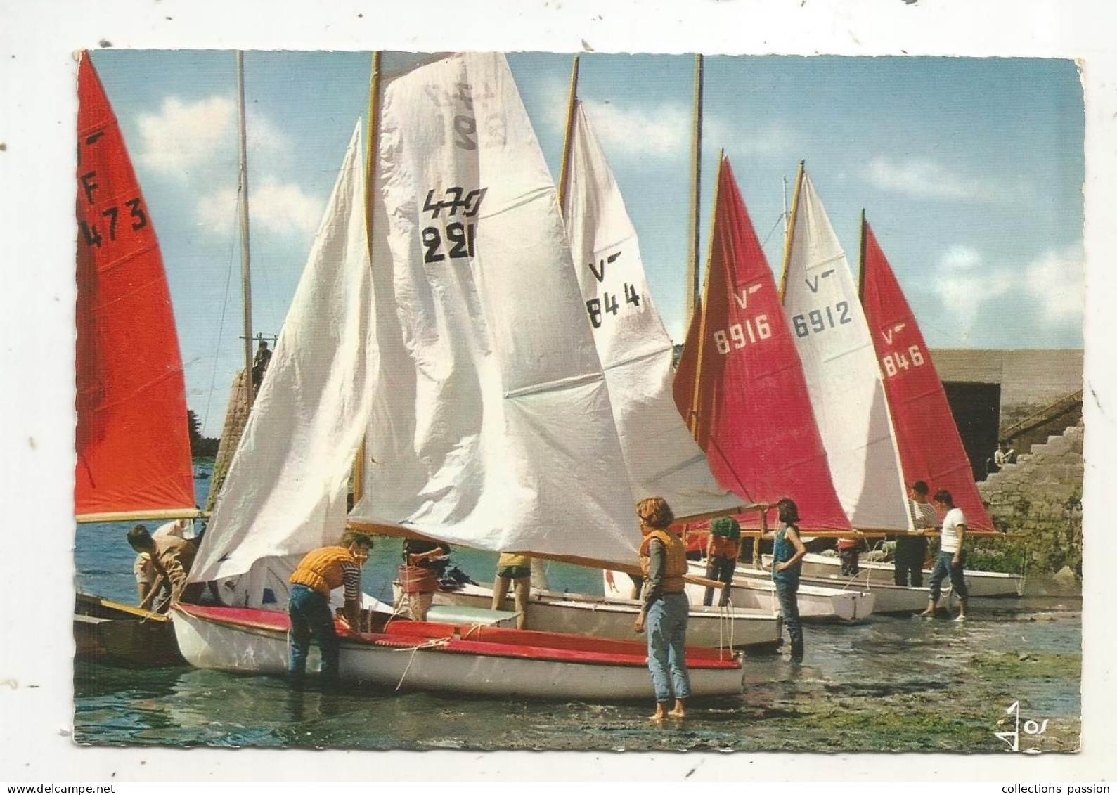 Cp, 29, L'ILE TUDY, Départ Des Voiliers De L'école De Voile, Sports, Ed. Jos, Vierge - Ile Tudy