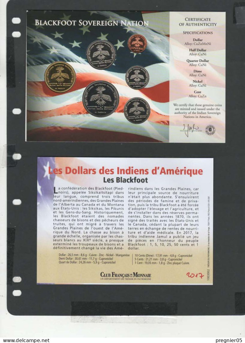 Baisse De Prix USA - Blister 6 Pièces Dollars Indiens D'Amérique 2017 - Blackfoot - Sammlungen