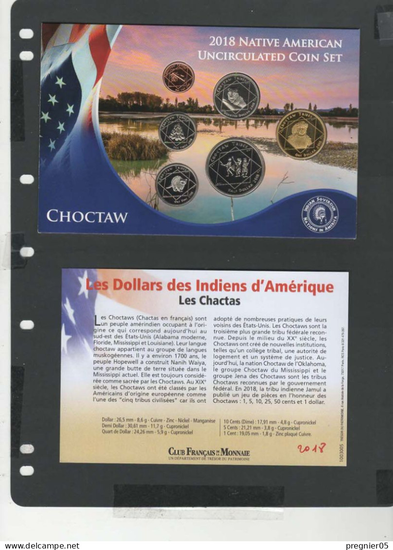 Baisse De Prix USA - Blister 6 Pièces Dollars Indiens D'Amérique 2018 - Choctaw - Verzamelingen