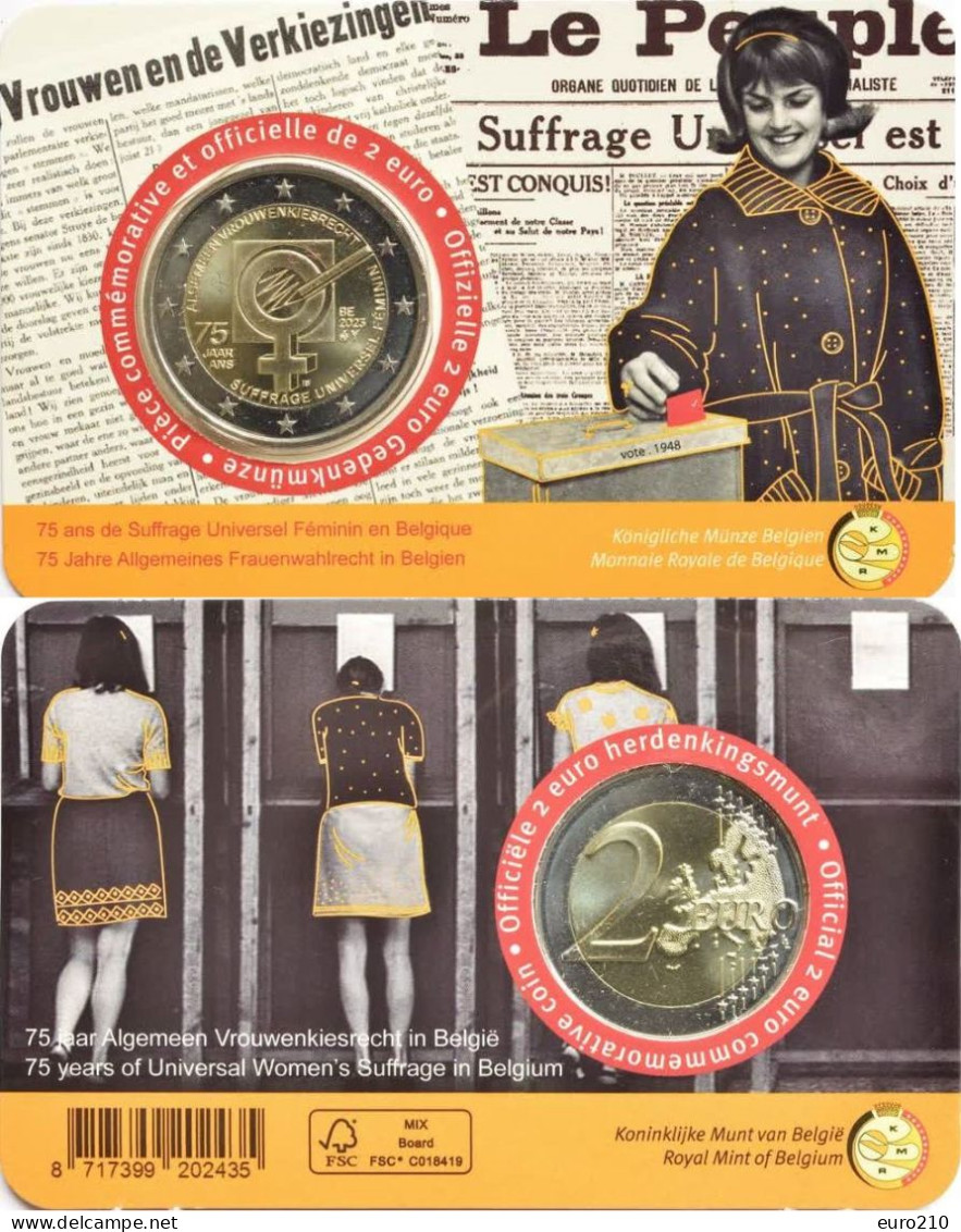 Belgique / Belgien / Belgium - 2 Euro 2023 - 75 Years Women's Suffrage In Belgium - Other & Unclassified