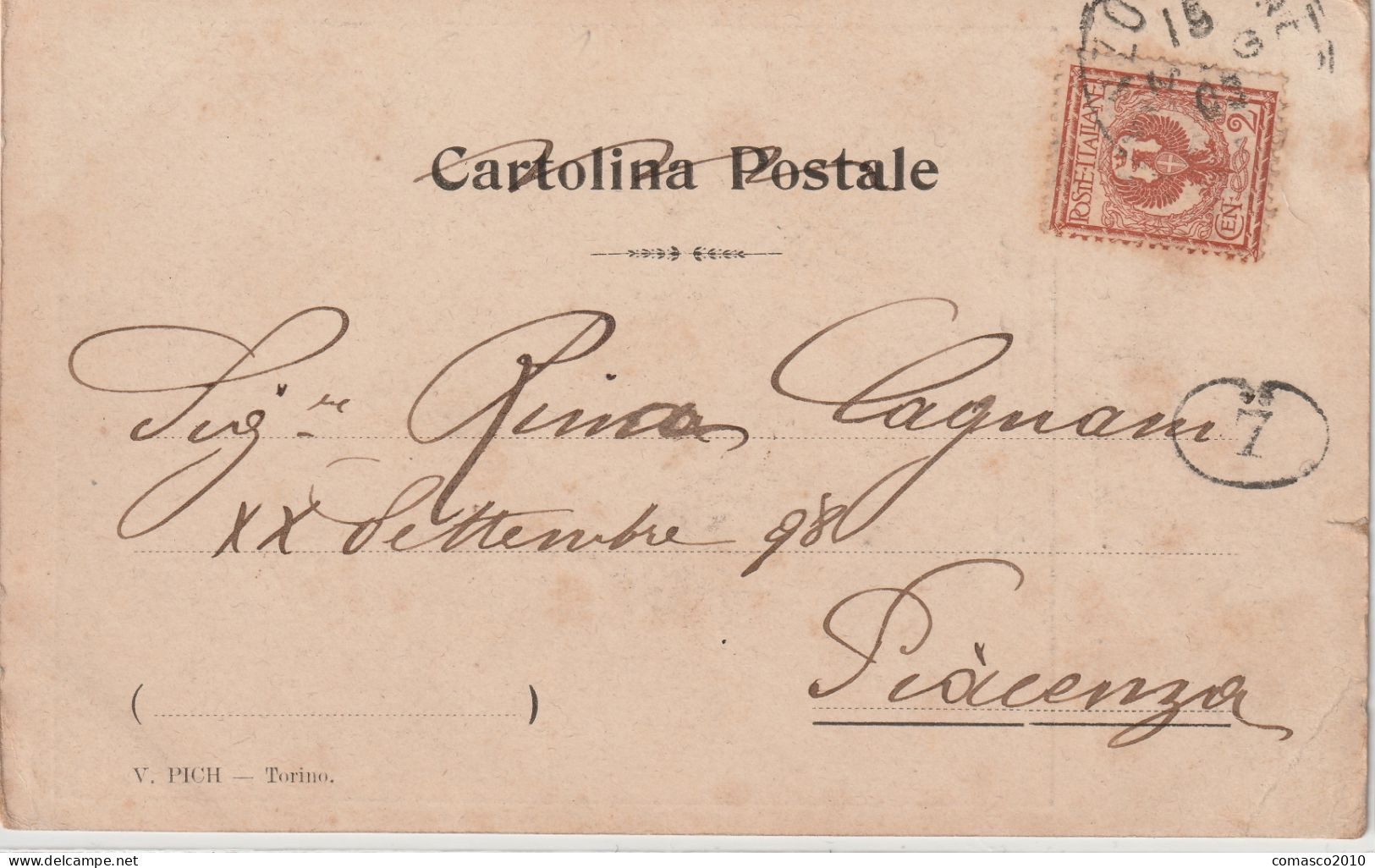 CARTOLINA DEL RICORDO VISITA PASTORALE CARDINALE RICHELMY A VIU'  VIAGGIATA NEL 1903 - Églises