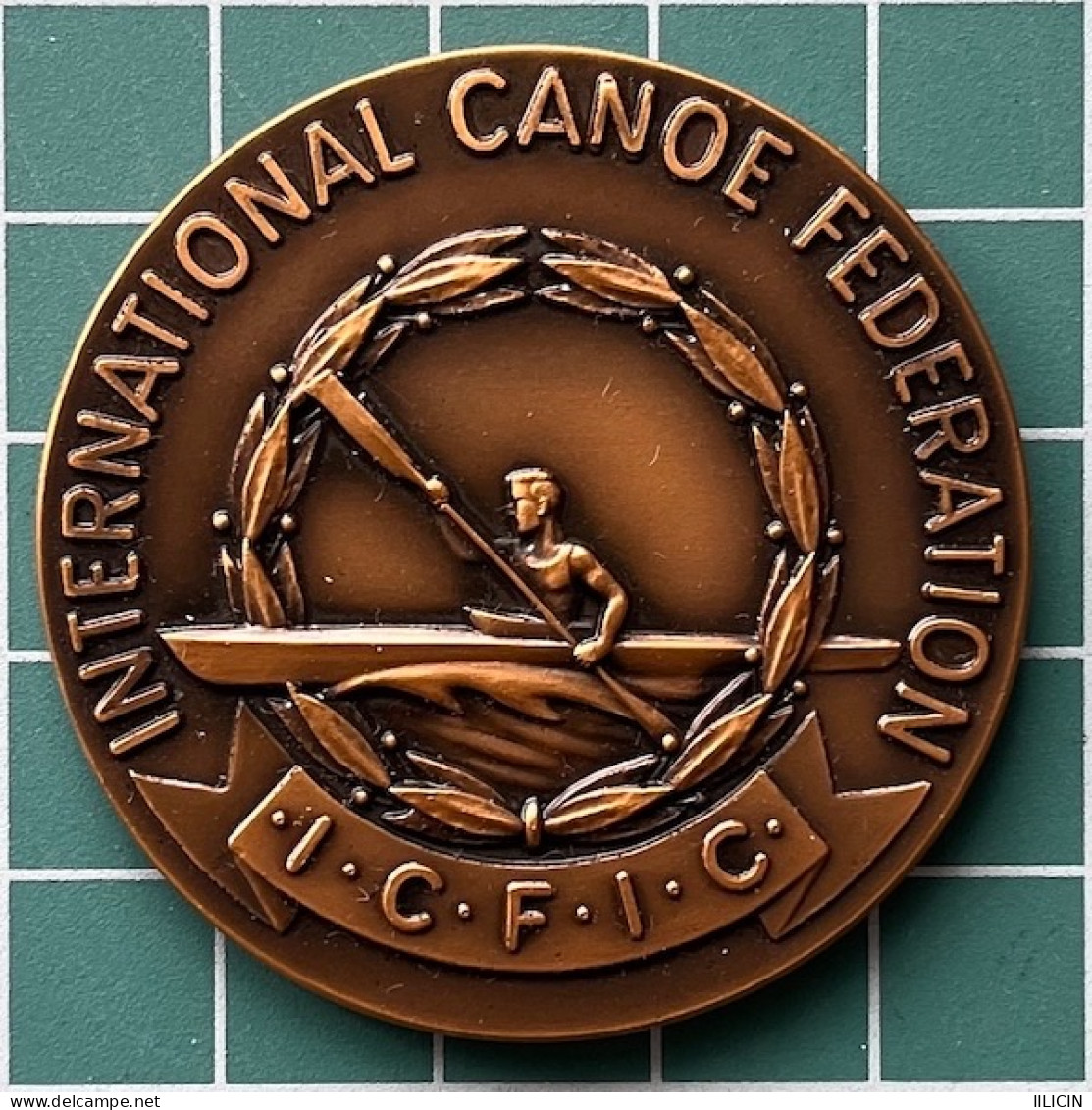 Medal Plaque Plakette PL000369 - Rowing Kayak Canoe ICFIC International Federation - Rowing