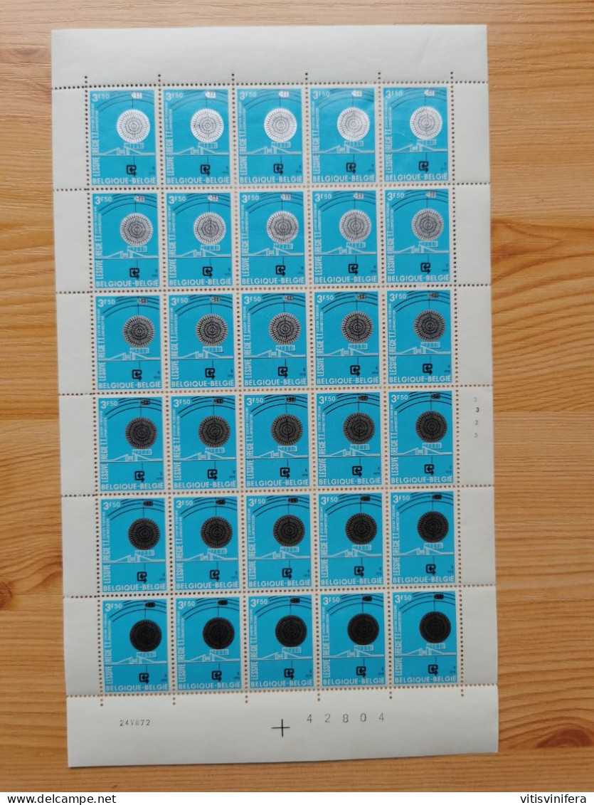 COB 1640 Feuille(s) Complète(s) NMH Annéé 1972. Station Terrienne Belge Pour Télécommunications Par Satellites à Lessive - 1971-1980