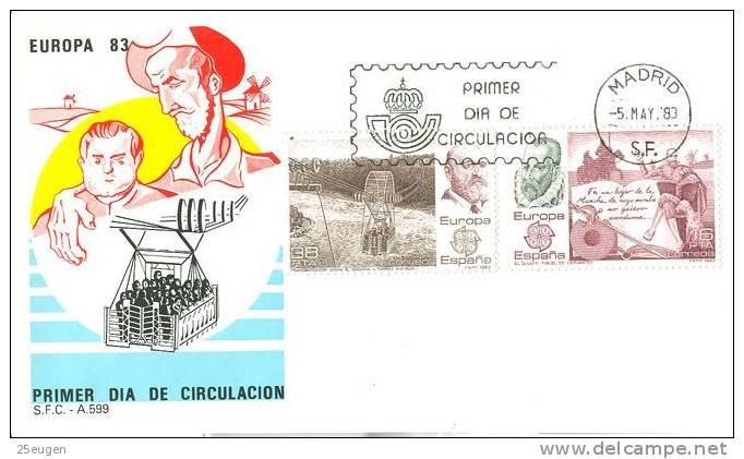 SPAIN 1983 EUROPA CEPT FDC - 1983