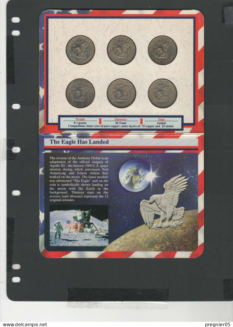 Baisse De Prix USA - Blister 6 Pièces Susan B. Anthony Dollars 1979-1980 - Sammlungen