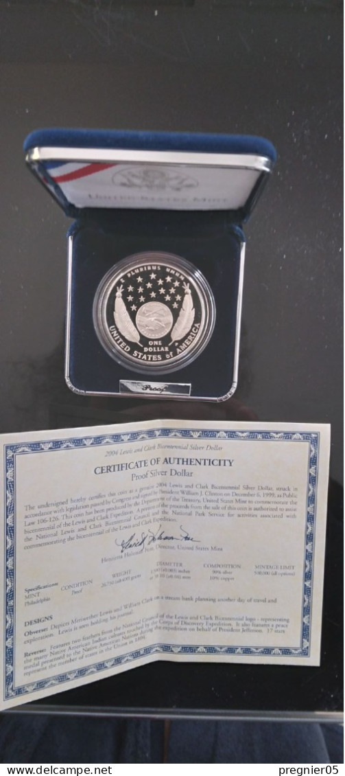 Baisse De Prix USA - Coffret Pièce 1 $ Lewis & Clark Bicentennial Silver Proof 2004 - Collezioni, Lotti Misti
