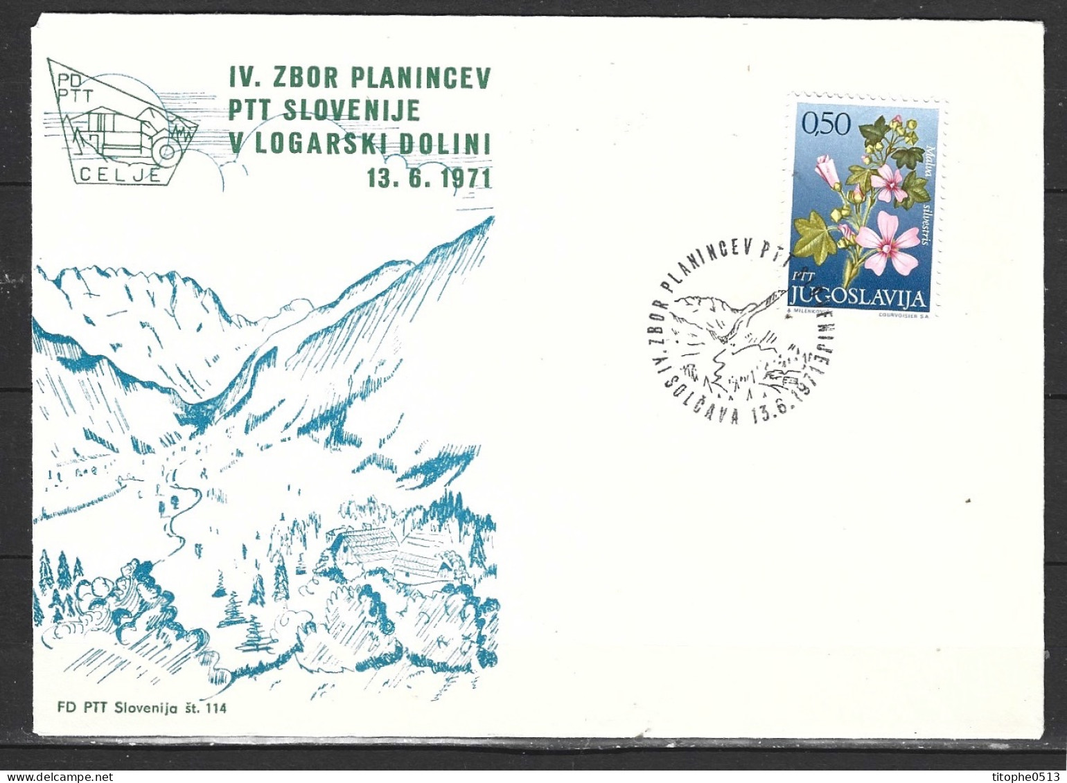 YOUGOSLAVIE. Enveloppe Commémorative De 1971. Assemblée Des Alpinistes De La Vallée Du Logar. - Escalada