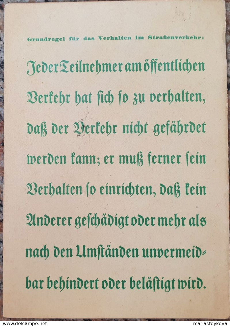 1937. 3rd Reich Issue. "Fußgänger Im Verkehr" - Material Y Accesorios