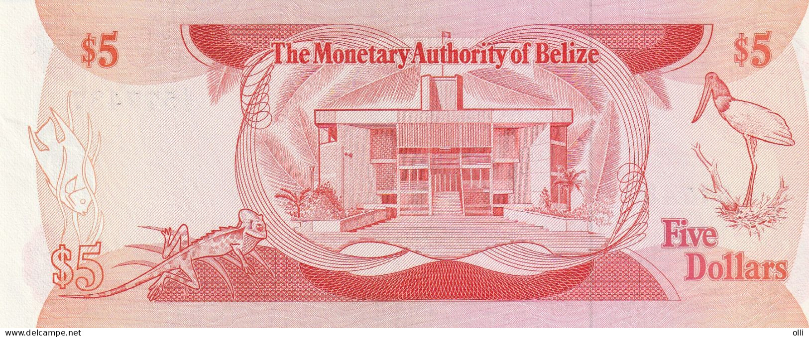 Belize - 5 Dollars 1980 P-39a   UNC - Belize