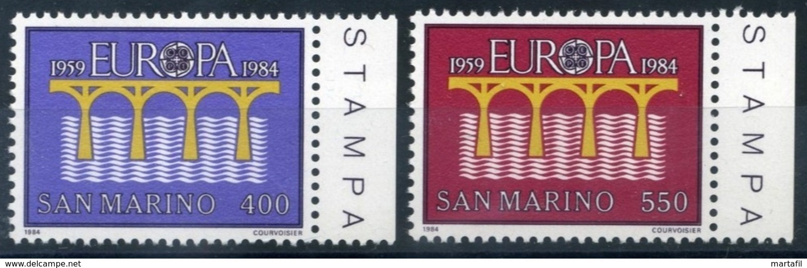 1984 SAN MARINO SET MNH ** Europa - Unused Stamps