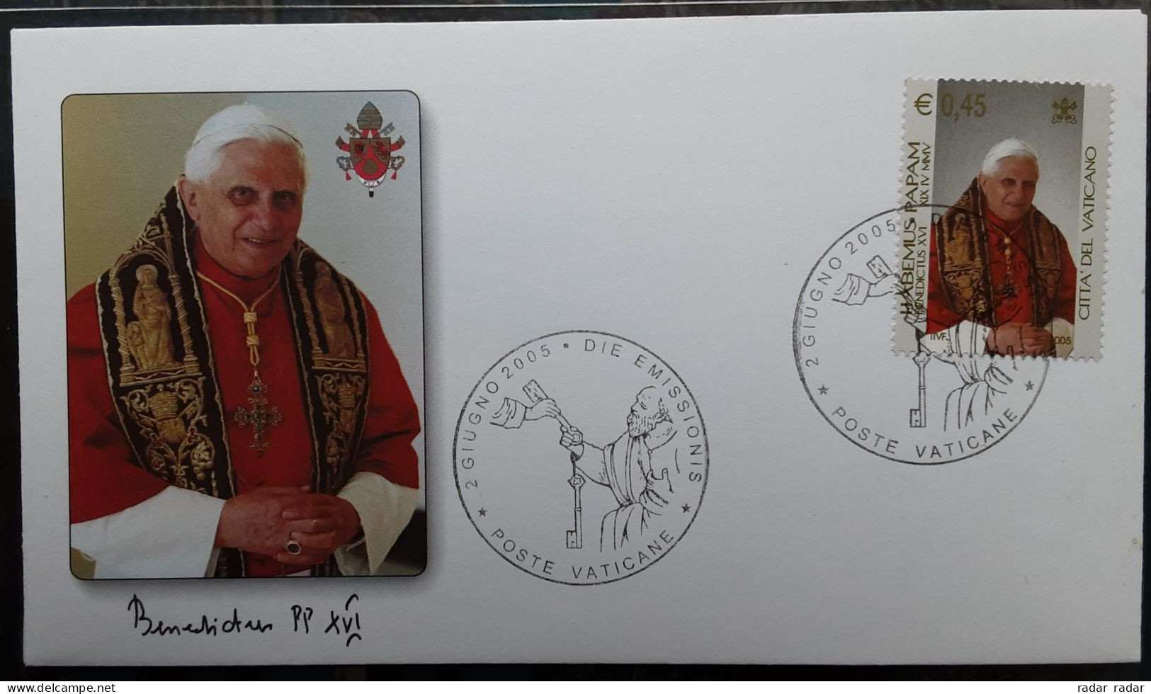 2005 Vatican Pope Benedict Habemus Papam Special Folder Stamps + FDC - Brieven En Documenten