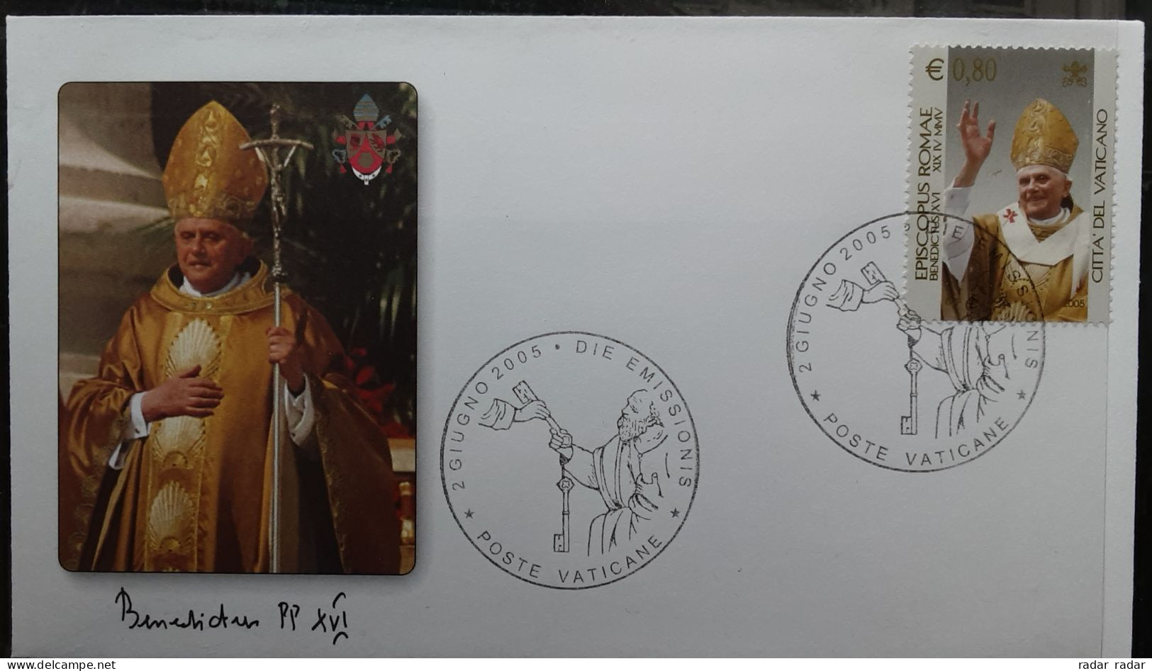 2005 Vatican Pope Benedict Habemus Papam Special Folder Stamps + FDC - Lettres & Documents