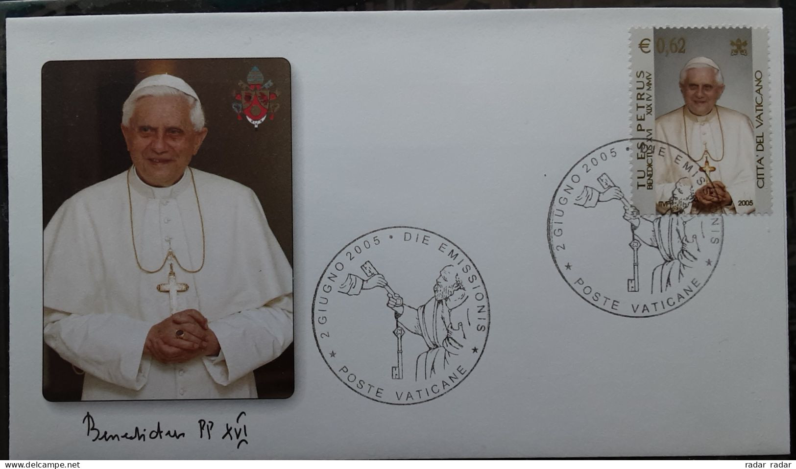 2005 Vatican Pope Benedict Habemus Papam special folder stamps + FDC