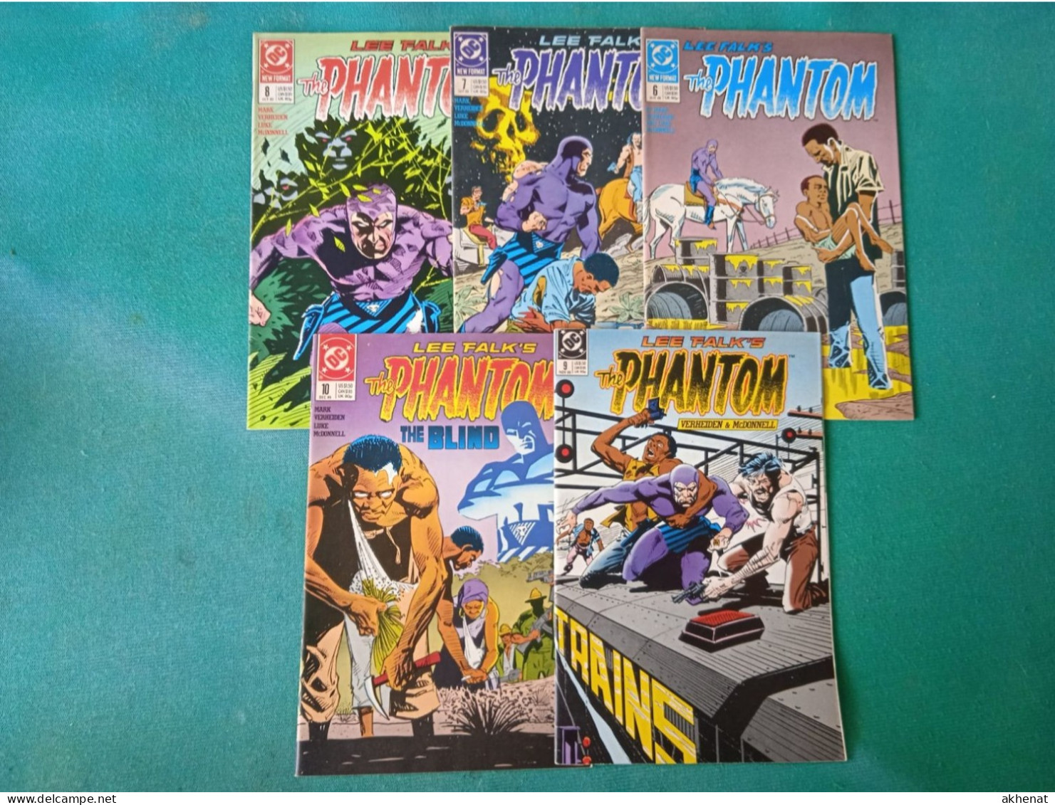 BIG KK - Lee Falk's THE PHANTOM 1989: DC Serie 6+7+8+9+10 Usati. Per Condizioni Vedi Scan (FMT) - DC