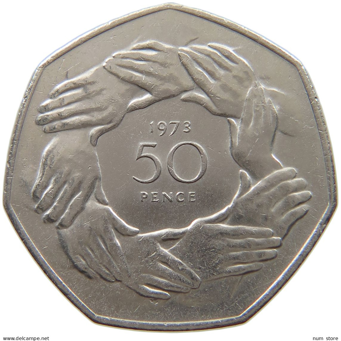 GREAT BRITAIN 50 PENCE 1973 #a071 0731 - 50 Pence