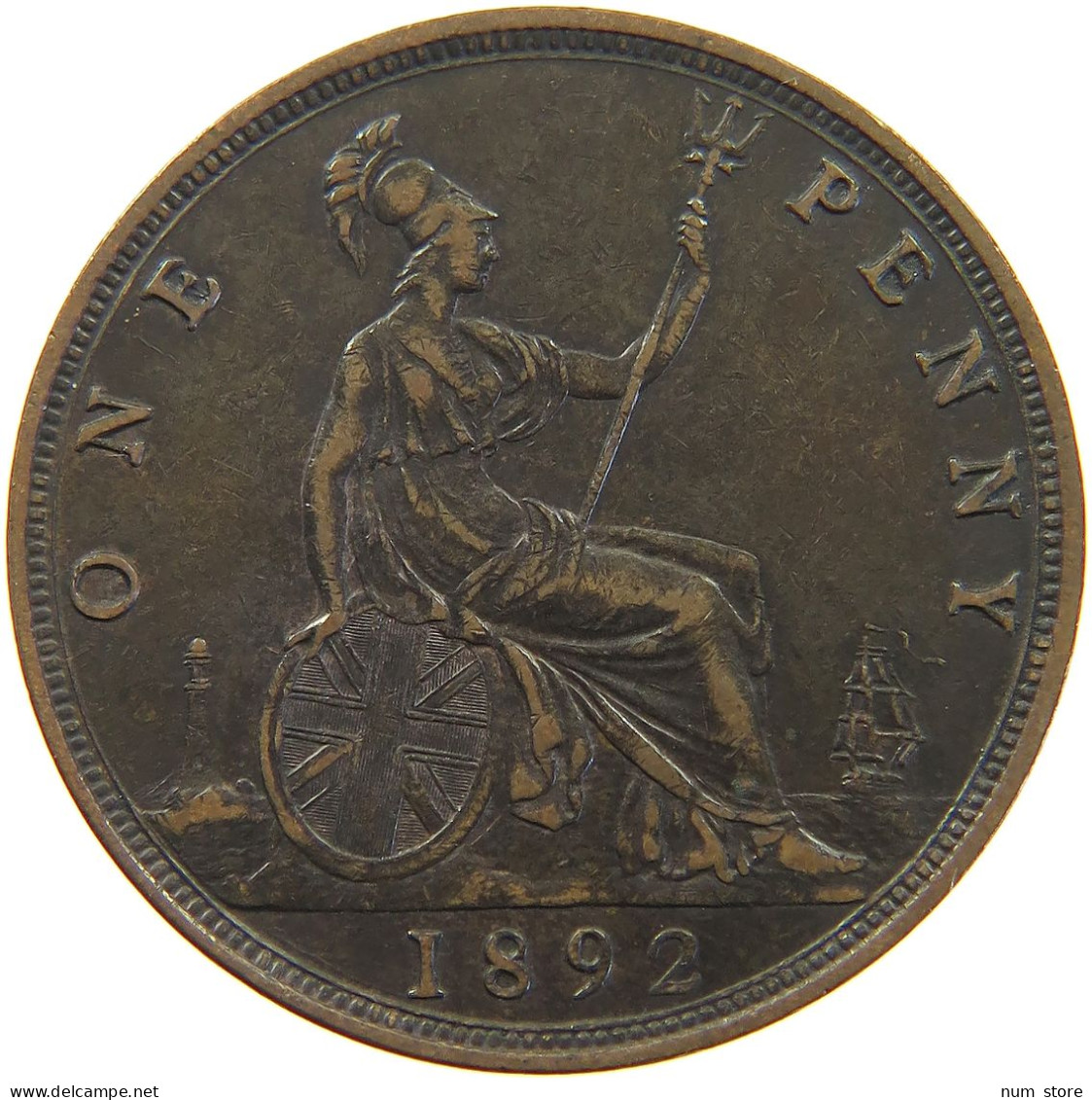 GREAT BRITAIN PENNY 1892 #a050 0597 - D. 1 Penny